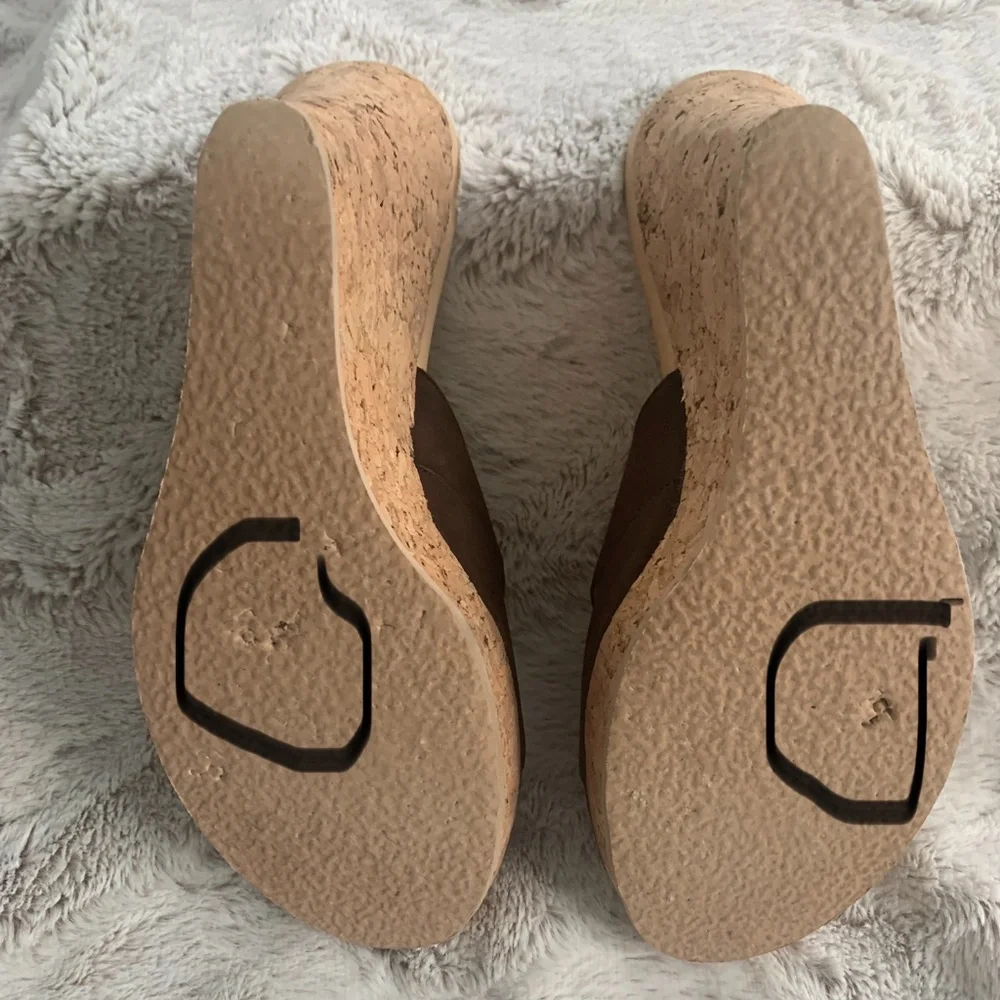 KORS West- Micheal Kors Suede Cork Wedge Sandal